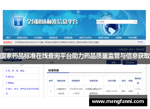 国家药品标准在线查询平台助力药品质量监管与信息获取